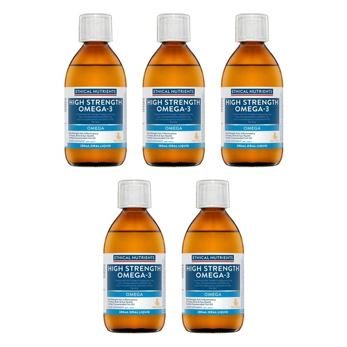 Ethical Nutrients High Strength Omega-3 Fruit Punch 280mL Pack of 5