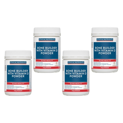 Ethical Nutrients Bone Builder with Vitamin D Powder 150g Pack of 4
