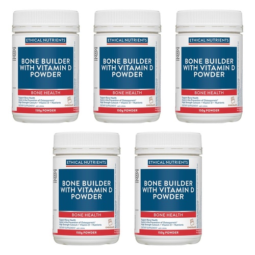 Ethical Nutrients Bone Builder with Vitamin D Powder 150g Pack of 5