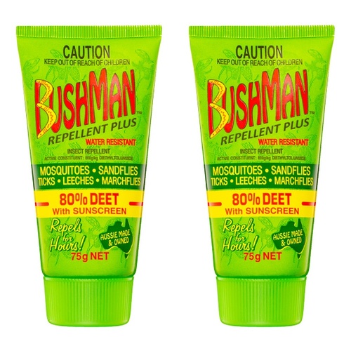 Bushman Plus Gel with Sunscreen & Insect Repellent 75g Pack of 2