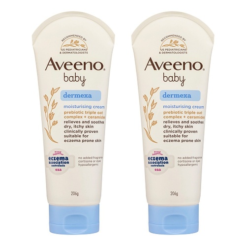 Aveeno Baby Dermexa Moisturising Cream 206g Pack of 2