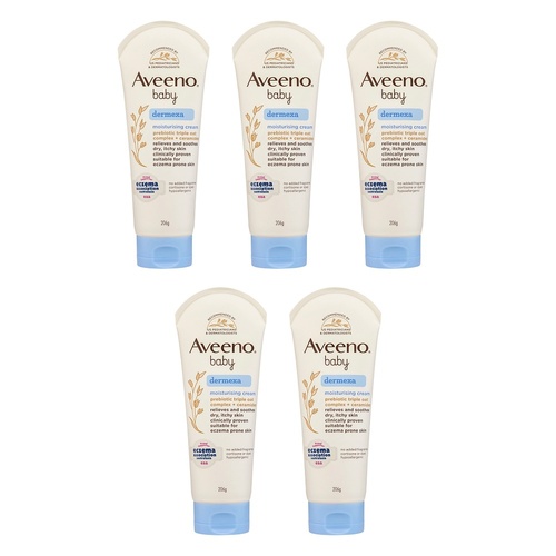 Aveeno Baby Dermexa Moisturising Cream 206g Pack of 5