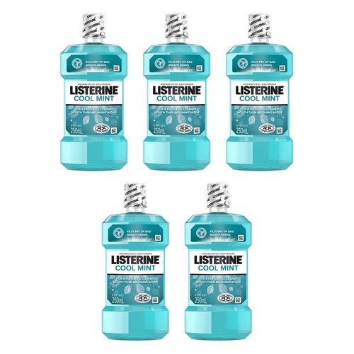 Listerine Coolmint Mouthwash 250mL Pack of 5