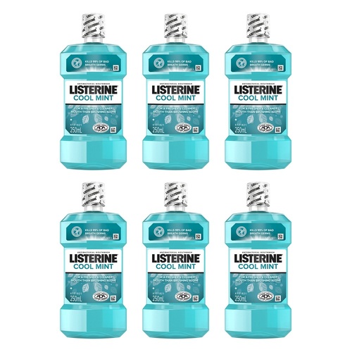 Listerine Coolmint Mouthwash 250mL Pack of 6