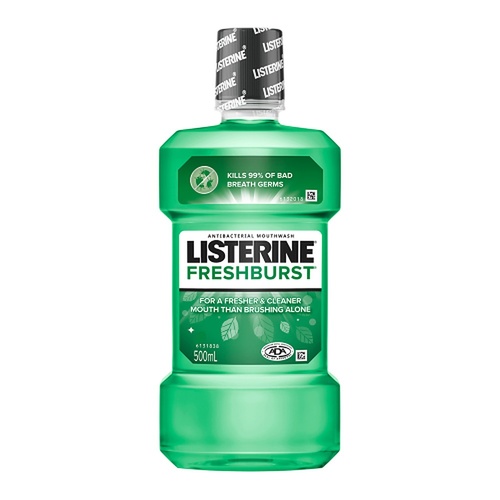 Listerine FreshBurst Antibacterial Mouthwash 500mL