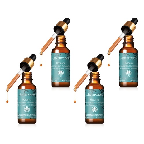 Antipodes Hosanna H2O Intensive Skin-Plumping Serum 30mL Pack of 4