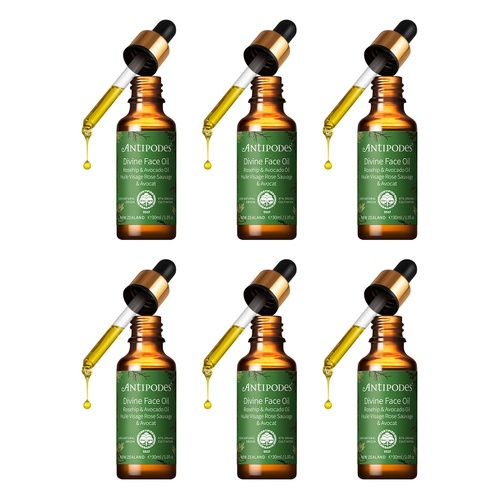 Antipodes Divine Face Oil Organic Avocado Oil & Rosehip 30mL Pack of 6