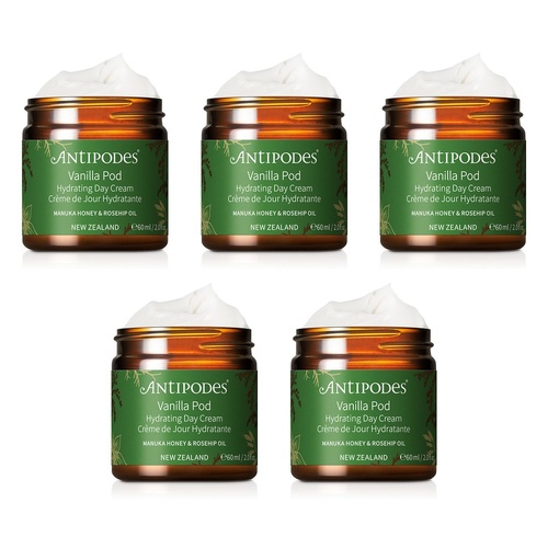 Antipodes Vanilla Pod Hydrating Day Cream 60ml Pack of 5
