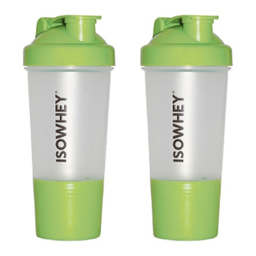 IsoWhey BPA Free Shaker Bottle 500mL Pack of 2