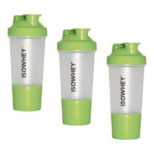 IsoWhey BPA Free Shaker Bottle 500mL Pack of 3