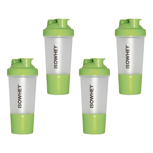 IsoWhey BPA Free Shaker Bottle 500mL Pack of 4