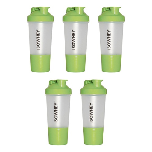 IsoWhey BPA Free Shaker Bottle 500mL Pack of 5