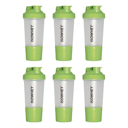 IsoWhey BPA Free Shaker Bottle 500mL Pack of 6