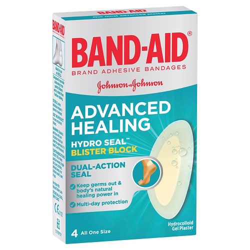 Band-Aid Advanced Healing Hydro Seal Blister Block Gel 4 Pack x 6