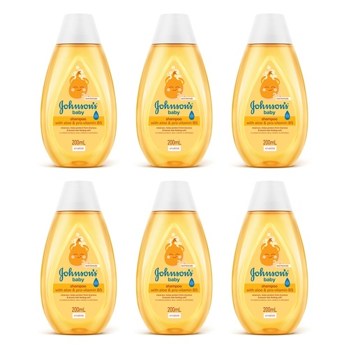 Johnson's Baby Shampoo with Aloe & Pro-Vitamin B5 200mL Pack of 6