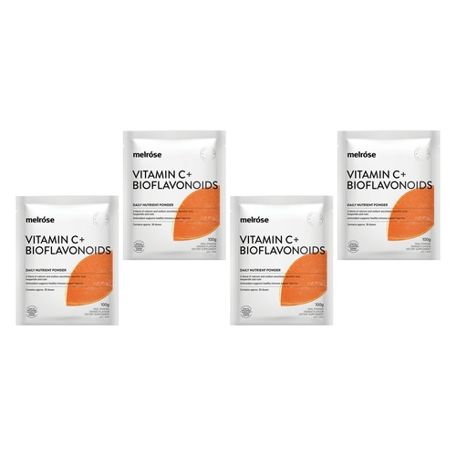 Melrose Health Vitamin C+ Bioflavonoids 100g x 8 Bundle of 4