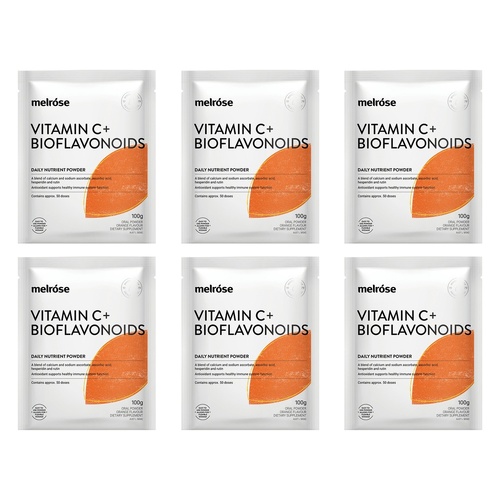 Melrose Health Vitamin C+ Bioflavonoids 100g x 8 Bundle of 6