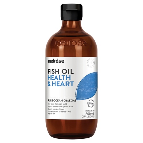 Melrose Health Fish Oil Health & Heart Lemon Lime 500mL