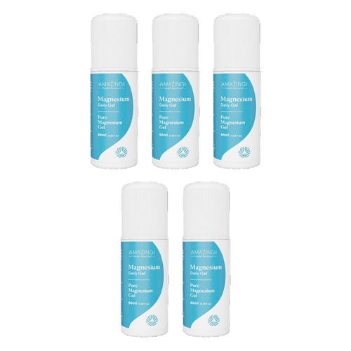 Amazing Oils Magnesium Daily Roll On Gel 60mL Pack of 5