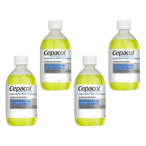 Cepacol Antibacterial Mouthwash Solution 500mL Pack of 4
