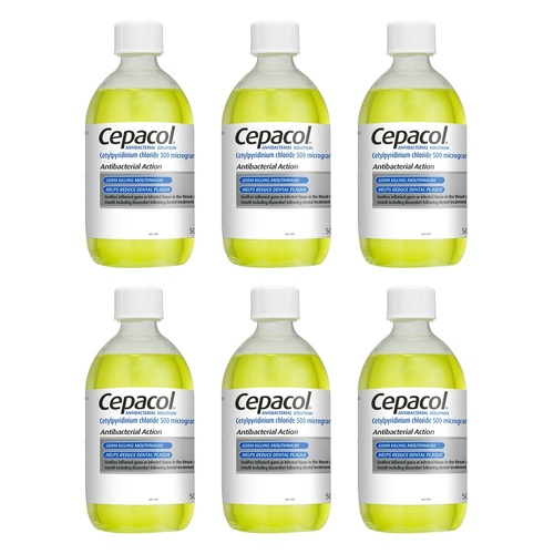 Cepacol Antibacterial Mouthwash Solution 500mL Pack of 6