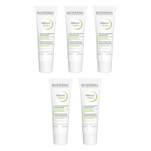 Bioderma Sébium Hydra Nourishing Moisturiser 40mL Pack of 5