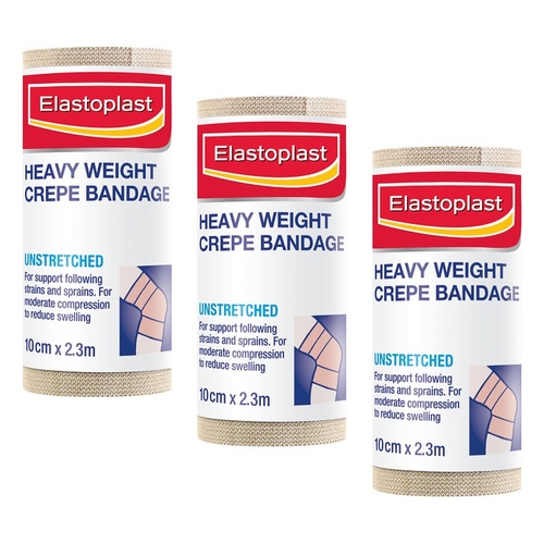 Elastoplast Heavy Crepe Bandage 10cm x 2.3m Pack of 3