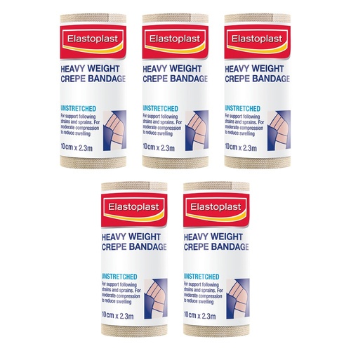 Elastoplast Heavy Crepe Bandage 10cm x 2.3m Pack of 5