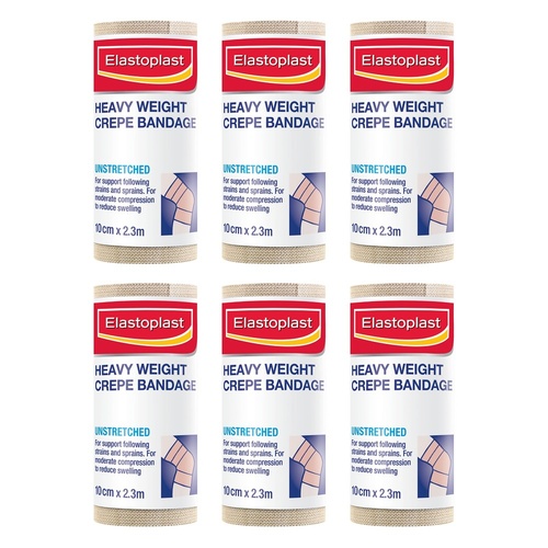 Elastoplast Heavy Crepe Bandage 10cm x 2.3m Pack of 6