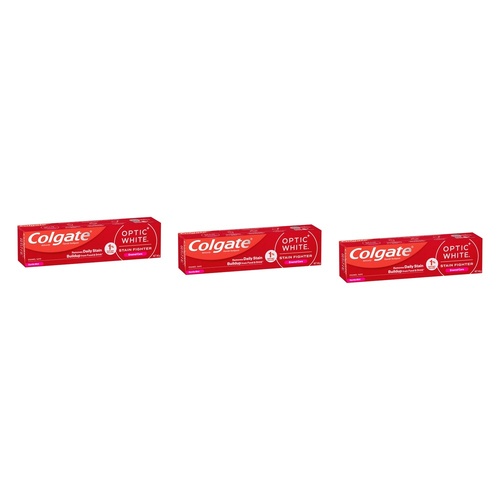 Colgate Optic White Stain Fighter Enamel Care Gentle Mint Toothpaste Pack of 3
