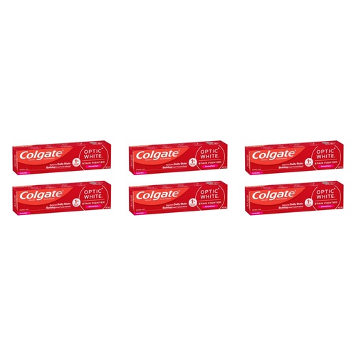 Colgate Optic White Stain Fighter Enamel Care Gentle Mint Toothpaste Pack of 6
