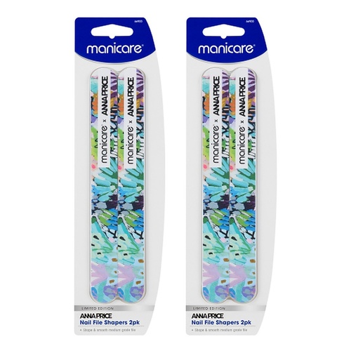 Manicare x Anna Price Nail File Shapers 2 Pack x 3 Bundle of 2