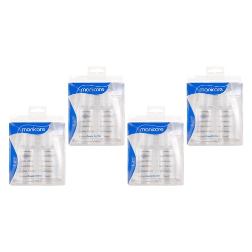 Manicare Travel Bottles 2 Pack x 3 Bundle of 4