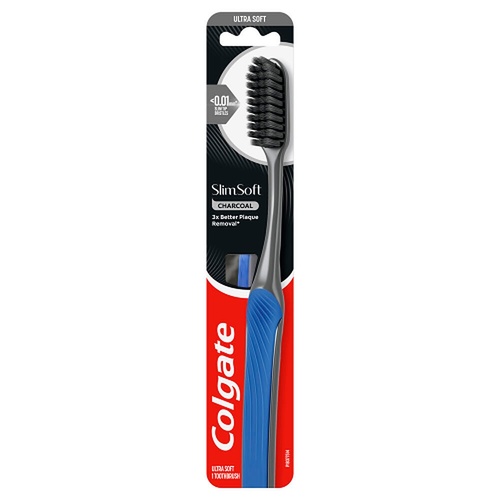 Colgate Slimsoft Charcoal Toothbrush Soft x 12