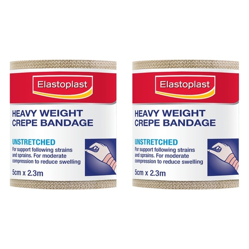 Elastoplast Heavy Crepe Bandage 5cm x 2.3m Pack of 2
