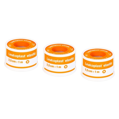 Leuko Leukoplast Elastic Rubber Tape 2.5cm x 1m Pack of 3