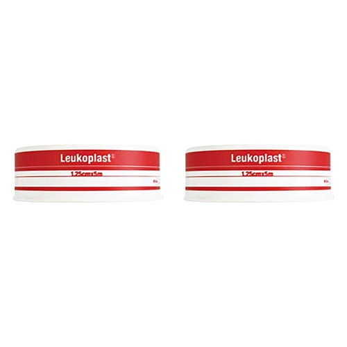 Leuko Leukoplast Normal Tan Zinc Oxide Tape 1.25cm x 5m Pack of 2