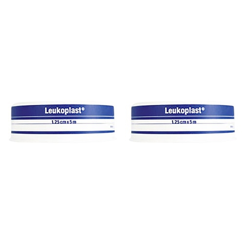 Leuko Leukoplast Waterproof White Medical Tape 1.25cm x 5m Pack of 2