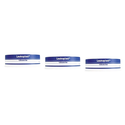 Leuko Leukoplast Waterproof White Medical Tape 1.25cm x 5m Pack of 3