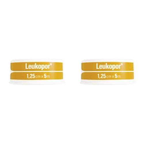 Leuko Leukopor Low Allergy Microporous Tape 1.25cm x 5m Pack of 2