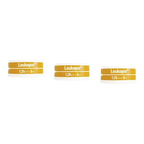 Leuko Leukopor Low Allergy Microporous Tape 1.25cm x 5m Pack of 3