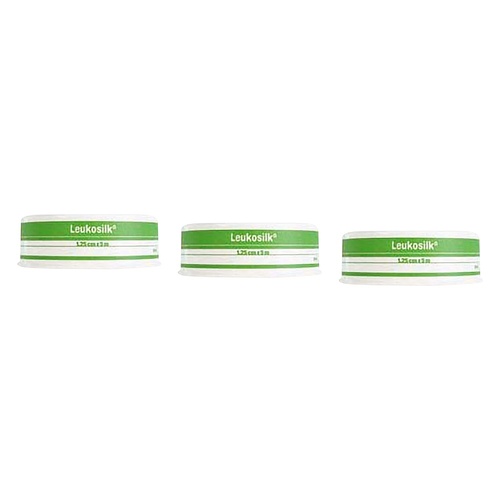 Leukosilk Low Allergy Medical Tape 1.25cm x 5m Pack of 3