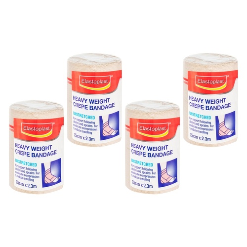 Elastoplast Crepe Bandage Unstretched 7.5cm x 2.3m Pack of 4