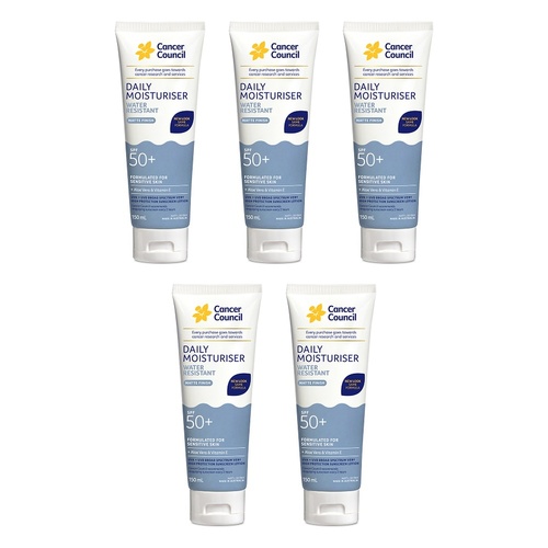 Cancer Council Face & Body Moisturiser Invisible Water-resistant SPF Pack of 5