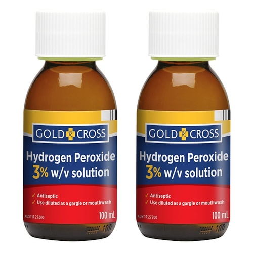 GOLDX Hydrogen Peroxide 3% 100mL Pack of 2