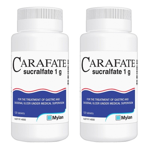 Carafate Sucralfate 1g 120 Tablets Pack of 2