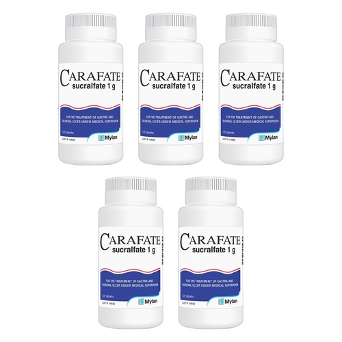 Carafate Sucralfate 1g 120 Tablets Pack of 5