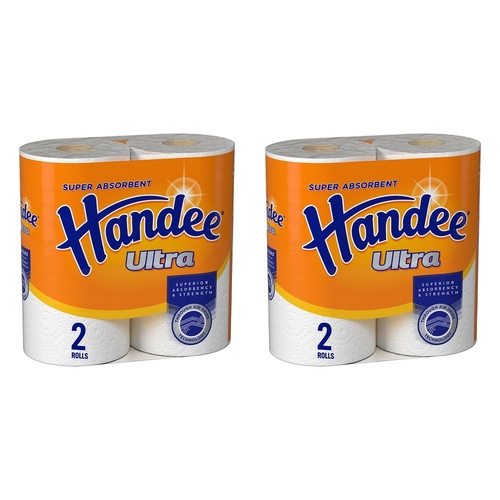Handee Ultra Paper Towels White 2 Pack x 6 Bundle of 2