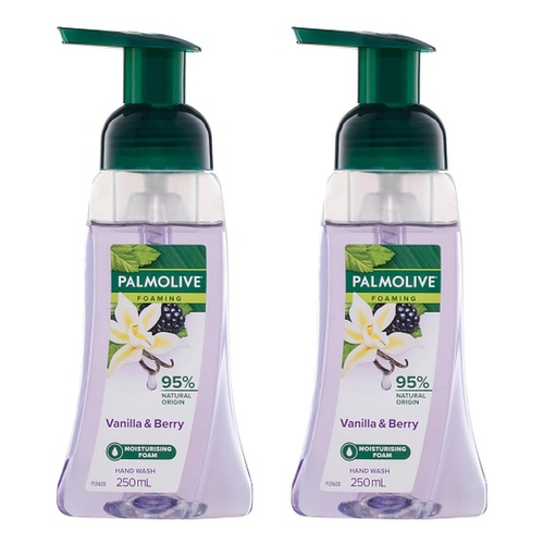 Palmolive Foaming Nourishing Hand Wash Vanilla & Wild Berries 250mL Pack of 2