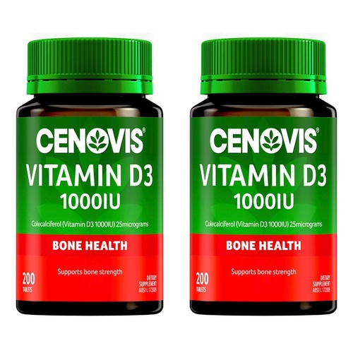 Cenovis Vitamin D3 1000IU 200 Tablets x 3 Bundle of 2